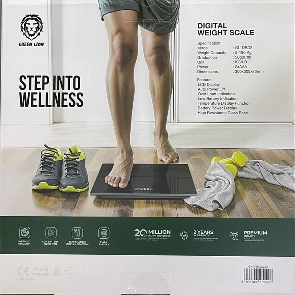 ترازوی دیجیتال گرین لاین Green Lion Digital Weight Scale GNDWEISCLBK