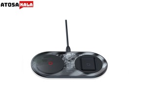 شارژر حرفه ای وایرلس بیسوس Baseus Simple 2in1 Pro Edition TZWXJK-B01 15W با آداپتور شارژ