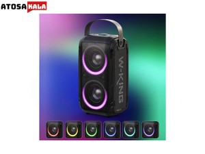 اسپیکر بلوتوث دبلیو کینگ W-King T9 Wireless Speaker توان 80 وات رم و فلش خور با یک عدد میکروفون