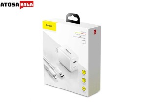 شارژر دیواری سریع با کابل تایپ سی به لایتنینگ بیسوس Baseus Traverel PD Charger TC-075PPS