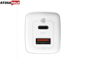 شارژر دیواری فست شارژ بیسوس Baseus GaN2 Lite Quick Charger C + U CCGAN65UE CCGAN2L-H01 توان 65 وات