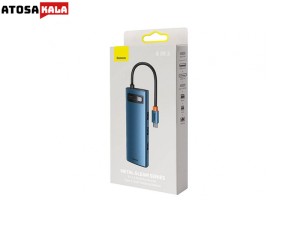 هاب 8 پورت بیسوس Baseus Metal Gleam 8 in 1 Multifunctional Type-C HUB 100W WKWG000103