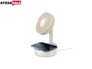 شارژر وایرلس سریع و پنکه رومیزی بیسوس Baseus Hermit desktop wireless charger with oscillating fan