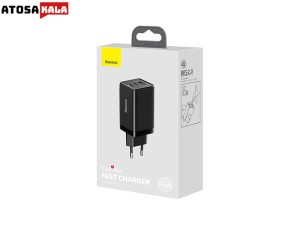 شارژر دیواری فست شارژ بیسوس Baseus GaN3 Pro Fast Charger 2C+U CCGP050101 EU توان 65 وات