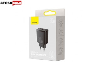 شارژر دیواری فست بیسوس 30 وات Baseus Compact Quick Charger 2U+C EU CCXJ-E01