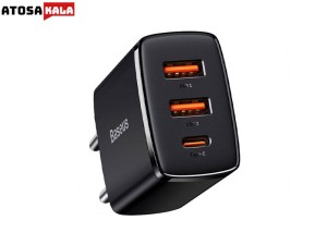 شارژر دیواری فست بیسوس 30 وات Baseus Compact Quick Charger 2U+C EU CCXJ-E01