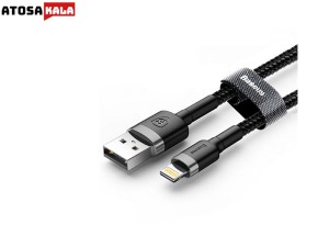 کابل شارژ سریع و انتقال داده لایتنینگ بیسوس Baseus Cafule Lightning Cable 1m 2.4A CALKLF-BG1