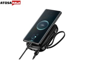 پاور بانک سریع بیسوس با کابل متصل تایپ سی Baseus Qpow Digital Display 20000mAh 22.5W PPQD-I01