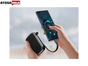 پاور بانک سریع بیسوس با کابل متصل تایپ سی Baseus Qpow Digital Display 20000mAh 22.5W PPQD-I01