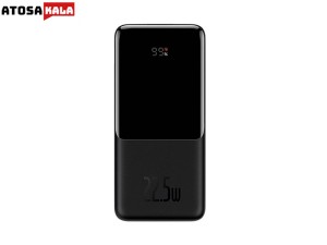 پاوربانک 10000 فست شارژ با کابل تایپ‌سی و لایتنینگ بیسوس Baseus Power Bank Elf Digital Display 22.5W PPJL010001