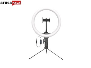 رینگ لایت بیسوس Baseus Live Stream Holder-table Stand Ring Light CRZB10-A01 با پایه 20 سانتی و هولدر