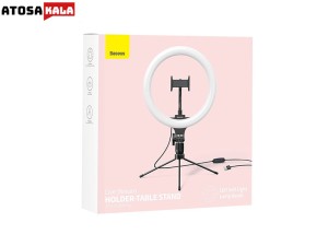 رینگ لایت بیسوس Baseus Live Stream Holder-table Stand Ring Light CRZB10-A01 با پایه 20 سانتی و هولدر