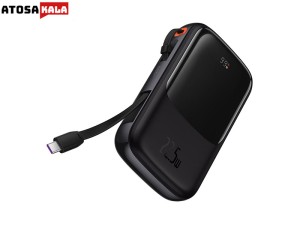 پاوربانک شارژر سریع 22.5 وات به همراه کابل تایپ‌سی 0.5 متری 10000 بیسوس Baseus Qpow Pro Fast Charge Power Bank PPQD020101