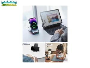 شارژر وایرلس 3 در 1 جویروم مدل JOYROOM JR-WQN01 با توان 15W