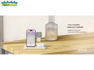 شارژر وایرلس 4 در 1 رسی مدل Recci 4 in 1 Folding Wireless Charger RCW-31