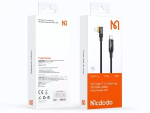 کابل لایتنینگ به Type C مک دودو Mcdodo CA-1260 Gaming Cable Auto Power Off طول 1.2 متر توان 36 وات ( ارسال سریع و پلمپ شرکتی )