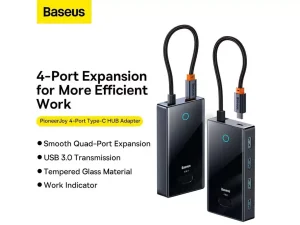 هاب 4 پورت بیسوس Baseus MultiFunctional HUB Adapter CAHUB-FG01 مناسب برای Surface Go