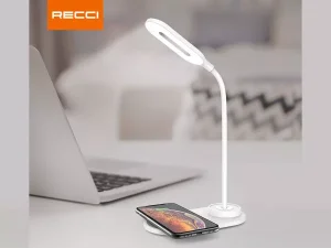 شارژر بی سیم و چراغ رومیزی رسی Recci Desktop Wireless Charging Lamp RLS-L08