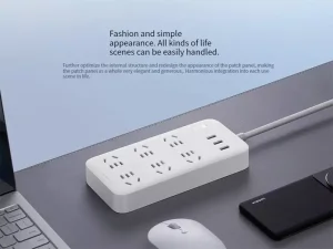 چند راهی و شارژر 6 سوکت و 3 یو اس بی شیائومی Xiaomi CXB6-1QM Power Strip