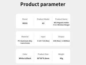 شارژر وایرلس 3 کاره کوتسی Coteci 3in1 Magsafe Stand Wireless Charger 32113