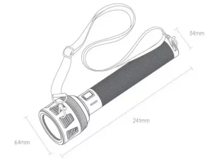 چراغ قوه شارژی فلورسنت زوم تلسکوپی 50 وات چند منظوره Multifunction Telescopic Zoom Fluorescent Light Absorber Flashlight G85