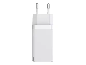 شارژ دیواری فست شارژ تایپ سی و یو اس بی 65 وات بیسوس Baseus CCGAN2P-B02 Dual USB-C Quick Charging