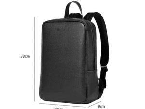 کوله پشتی ساده چرمی لپ تاپ 16 اینچ سری لوکس کوتتسی Coteetci Luxury Series (Genuine Leather) Simple BusinessBackpack 14038-BK