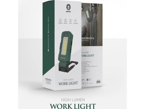 چراغ قوه دارای پایه قابل اتصال و برد 80 متری گرین GNHLWLGTGN Green Lion High Lumen Work Light 1200mAh 400lm With Hook GNHLWLGTGN