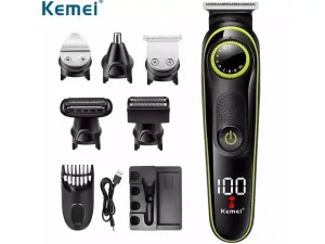 ریش تراش و ماشین اصلاح موی سر و بدن حرفه‌ای شارژی کمی Kemei KM-696 5 in 1 trimmer shaver