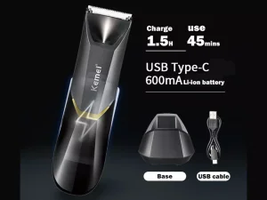 ریش تراش و ماشین اصلاح موی سر و بدن حرفه‌ای شارژی کمی Kemei KM-696 5 in 1 trimmer shaver