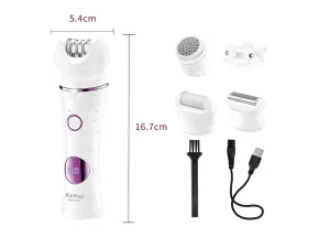 اپیلاتور چندکاره شارژی کیمی Kemei KM-6037 Rechargeable Women Epilator Electric