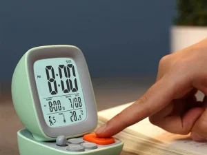 ساعت زنگ‌دار صوتی رومیزی شارژی Small Computer Electronic Alarm Clock GW-8152