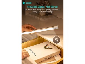 لامپ سنسوردار هوشمند زیر کابینتی 20 سانتی متری و 1 وات کوتتسی COTECi 1Word Sensor Light Soft Tri-color 89002-20CM-1W