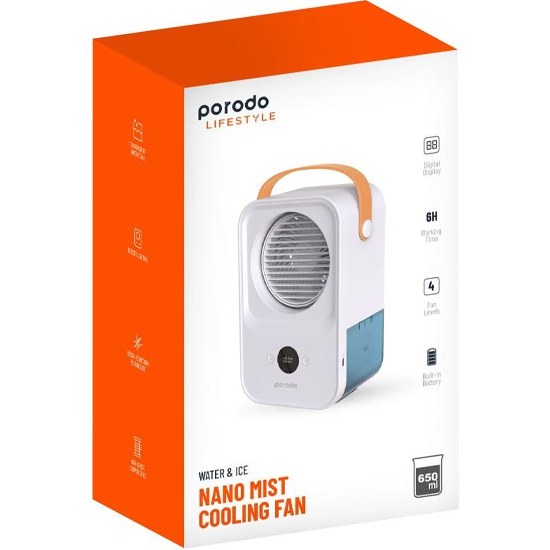 پنکه و کولر آبی شارژی پرودو Porodo PD-LSACF Nano Mist Cooling Fan