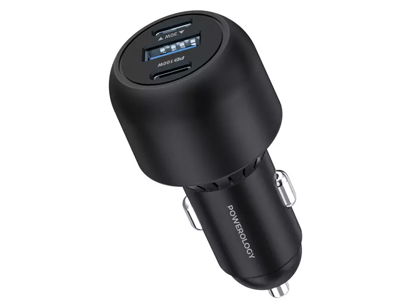 شارژر فندکی پاورولوژی Powerology Ultra Quick Car Charger PCCSR007 توان 130 وات