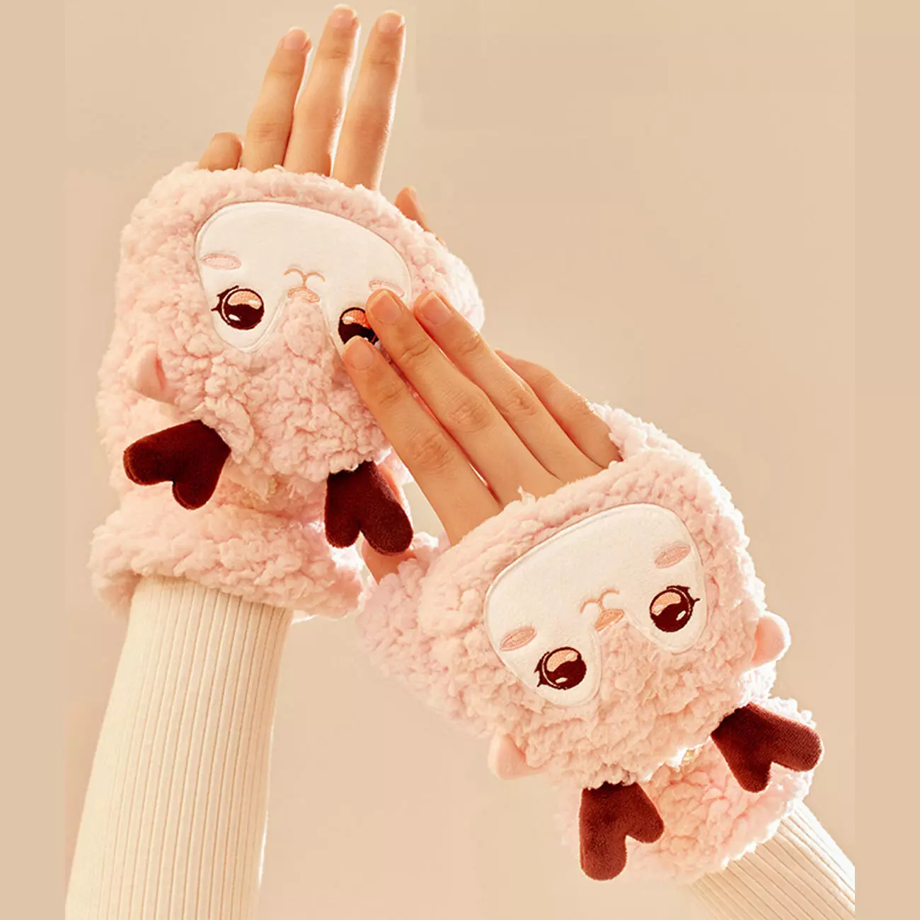 دستکش گرم کن فانتزی شارژی W09 Cute Pet Heating Gloves LLD-W09