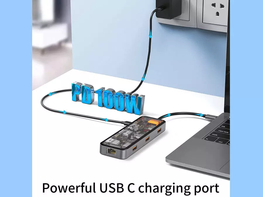 هاب تایپ سی پنج پورت ویوو WiWU Alpha 513HVP 5 in 1 USB C