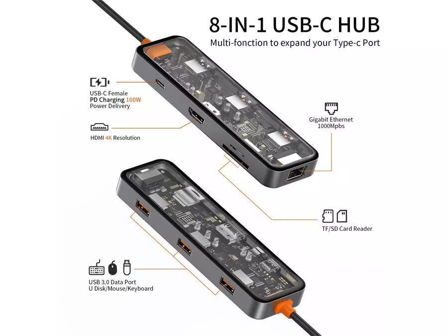 هاب تایپ سی پنج پورت ویوو WiWU Alpha 513HVP 5 in 1 USB C