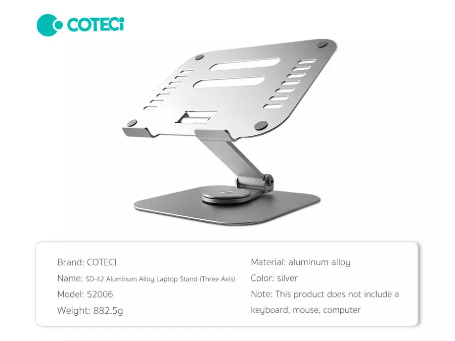 پایه نگهدارنده لپ تاپ و تبلت کوتتسی SD-60 52012COTECi Foldable Laptop Stand SD-60 52012