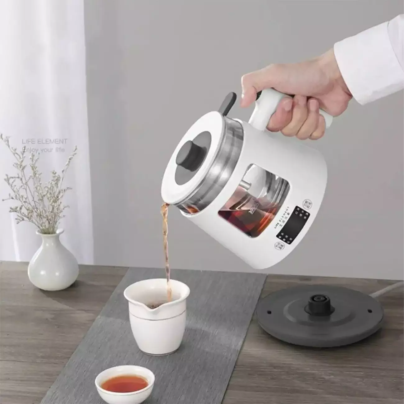 قوری برقی اتوماتیک شیائومی مدل Xiaomi Electric teapot Life Elements Automatic Steamer With Tea Maker I38-H01