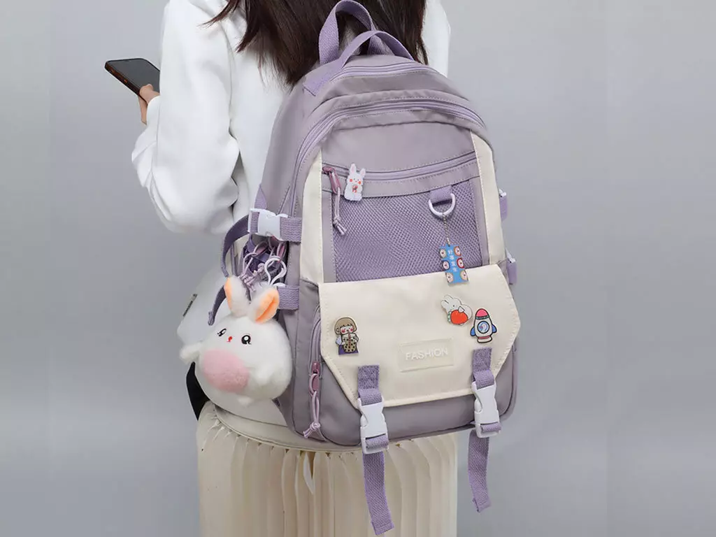 کوله پشتی با ظرفیت بزرگ IOS/Aiguoshi high school students’ fashionable large-capacity backpack 3268