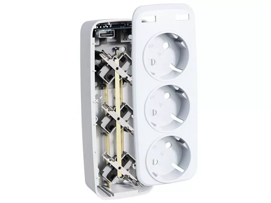 چندراهی برق 2 سوکت و 2 پورت یواس بی ایکس او XO WL09 EU Smart Wall Plug Adapter