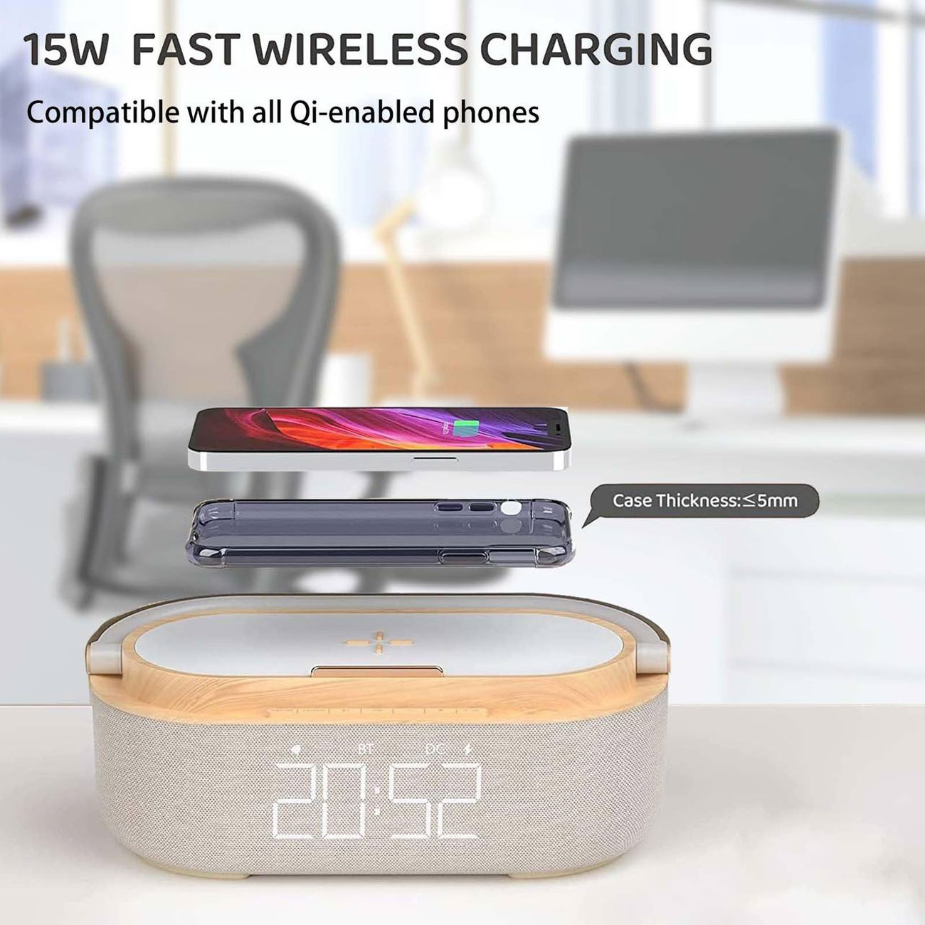 استند شارژر وایرلس بیسوس Baseus Swan Magnetic Desktop Bracket Wireless Charger