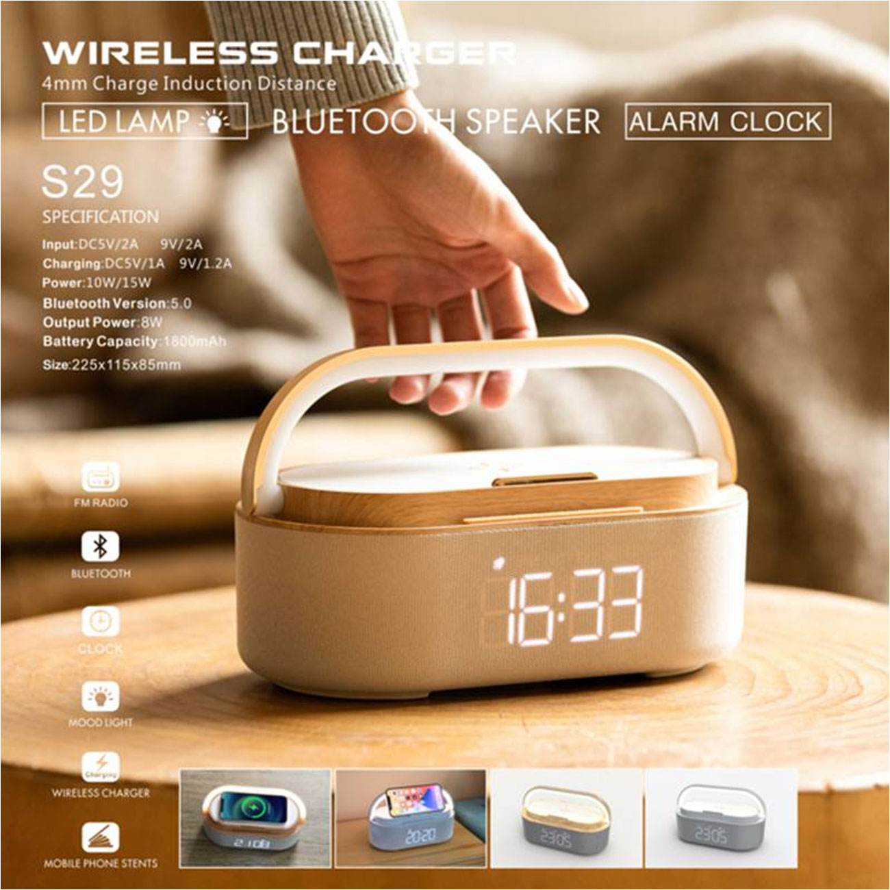 استند شارژر وایرلس بیسوس Baseus Swan Magnetic Desktop Bracket Wireless Charger