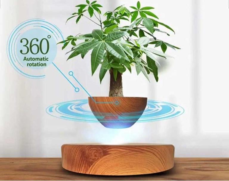 گلدان مغناطیسی معلق Levitating Plant Rotating Plant Pot ( ارسال سریع و پلمپ شرکتی )