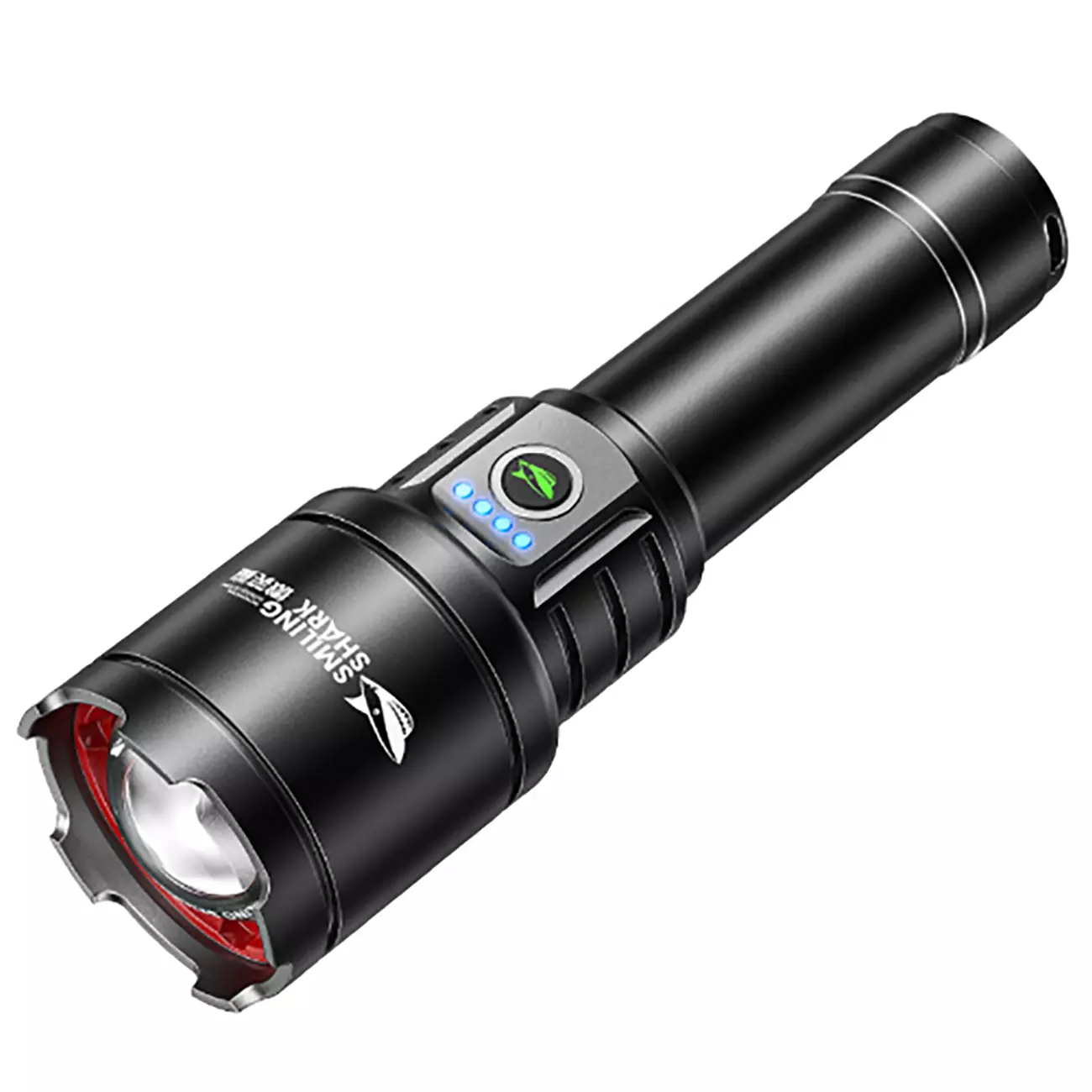 چراغ قوه شارژی و پاوربانک اسمایلینگ شارک با لیزر سفید و زرد SD-7004-M77