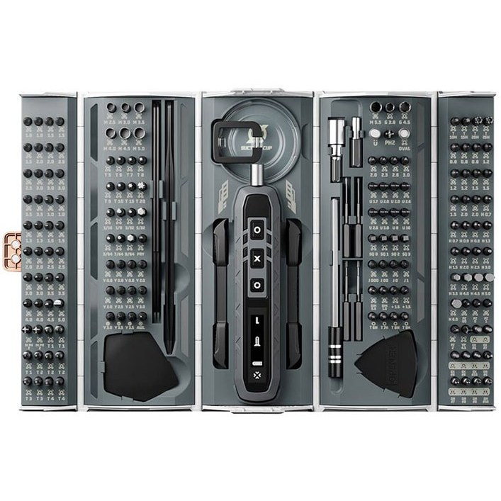 ست پیچ گوشتی شارژی 162 سری پاورولوژی Powerology 162 Bits Electric Screw Driver Kit P180N1ESBK