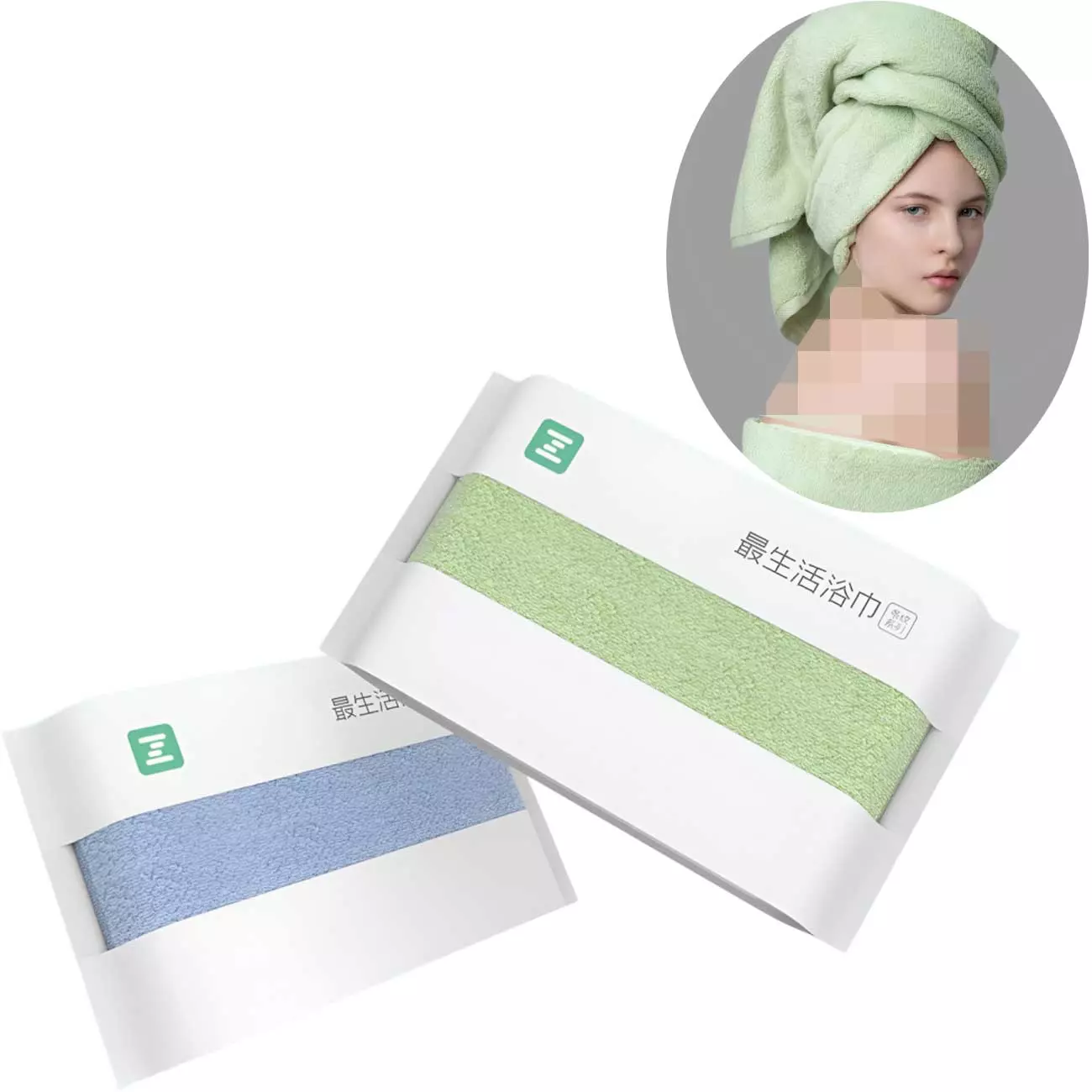 حوله حمام پنبه ای خالص 130*65 سانتی متری شیائومی A-1194