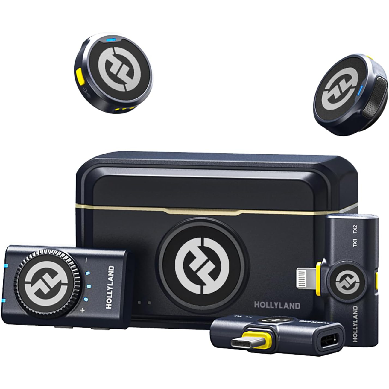 میکروفون بی سیم یقه ای تایپ سی و لایتنینگ هالی لند با قابلیت نصب سه منظوره LARK M2 COMBO