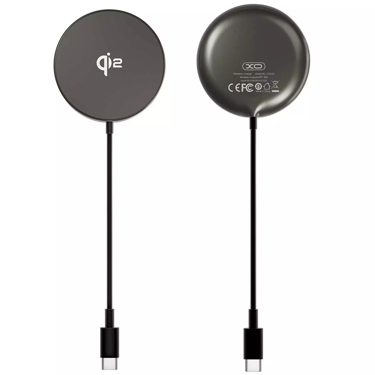 شارژر بی سیم آیفون 15 وات ایکس او با کابل تایپ سی 1.2 متری CX029